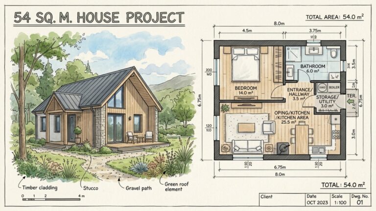 Quanto custa construir uma casa de 54 m² em 2026