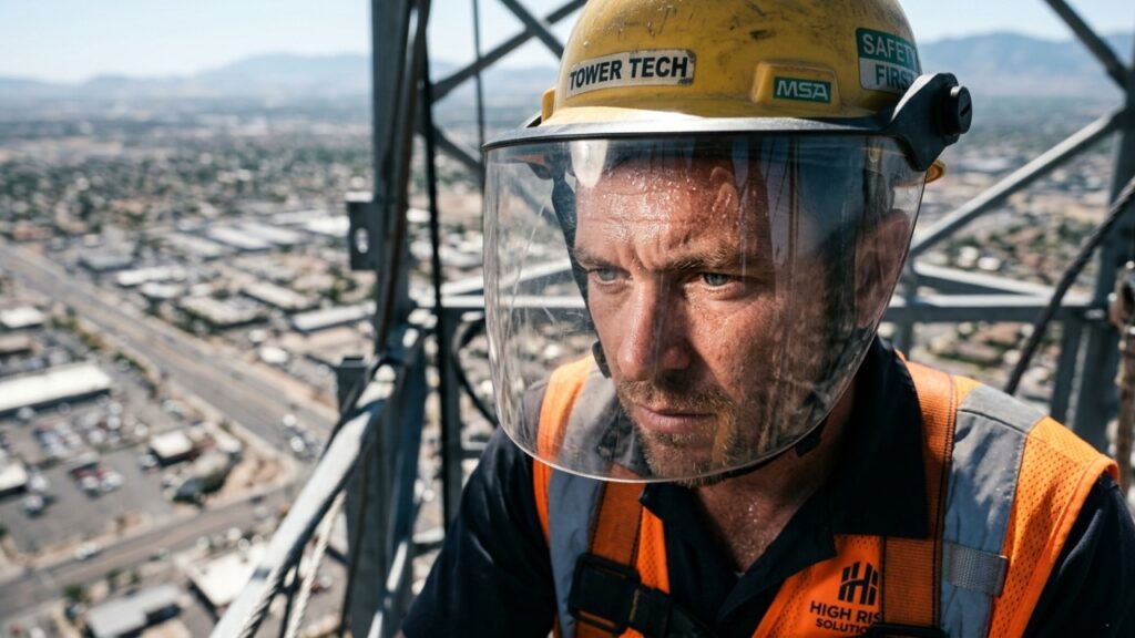 A rotina extrema dos técnicos de manutenção de torres de transmissão, os altos salários e os riscos da profissão