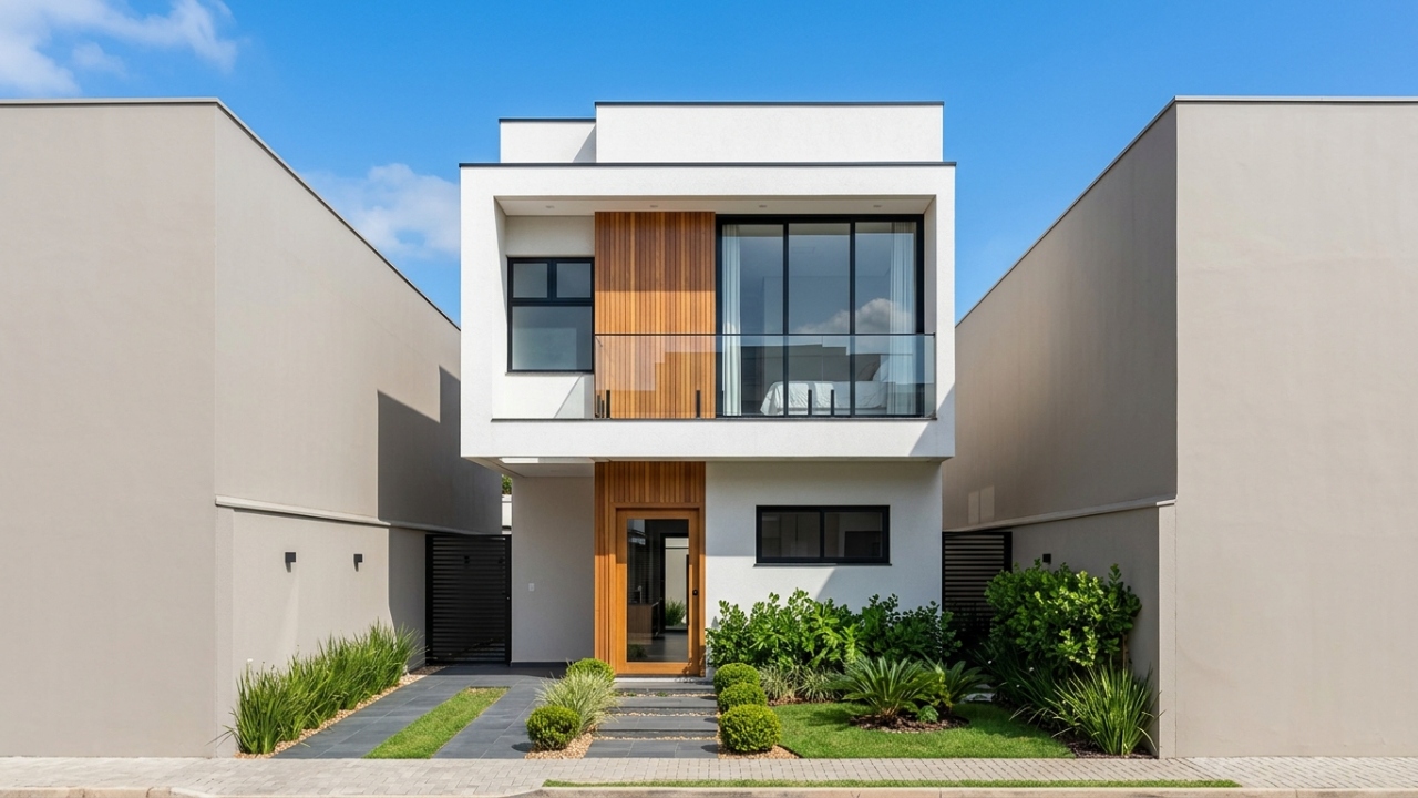 Quanto custa construir uma casa de 110 m² em 2026 no modelo de sobrado para aproveitar terrenos pequenos?